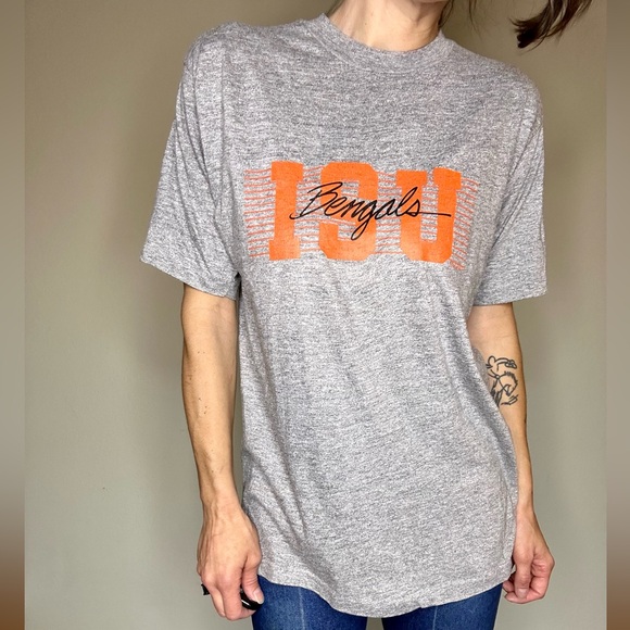 1970’s Vintage Idaho State University ISU Bengals Single Stitch Tee - Picture 2 of 12